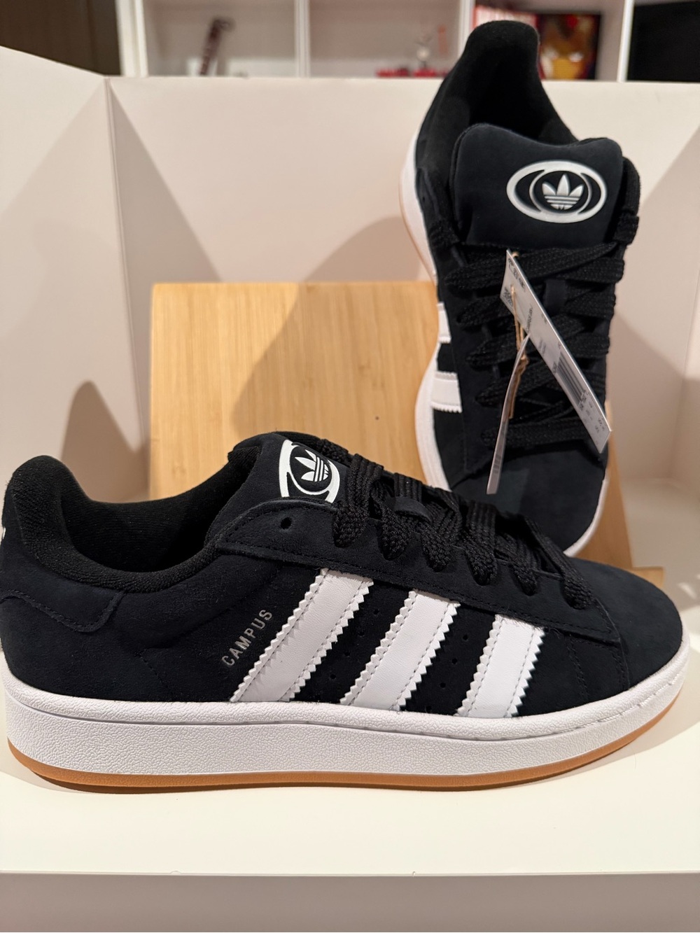 Adidas Black & White Suede Campus 00s J Sneakers